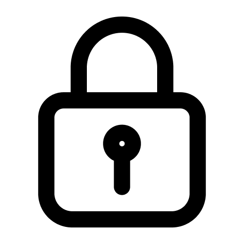 Security lock icon representing data protection, guaranteed financial security, or safe online enrollment - Senior Life Insurance