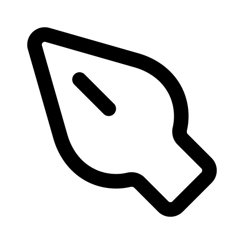 Fountain pen nib icon representing contract signing, legal documentation, or policy enrollment Senior Life Insurance